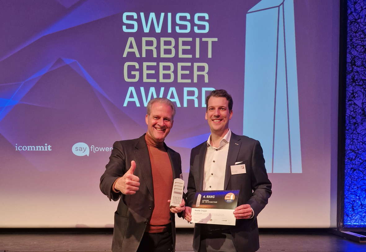 NeoVac gewinnt Swiss Arbeitgeber Award | © NeoVac gewinnt Swiss Arbeitgeber Award NeoVac | © NeoVac gewinnt Swiss Arbeitgeber Award