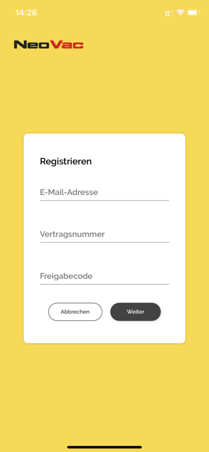 Login festlegen | © NeoVac